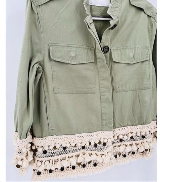 ZARA FRINGE TASSEL NICKLE JACKET SMALL - Picture 2 of 9